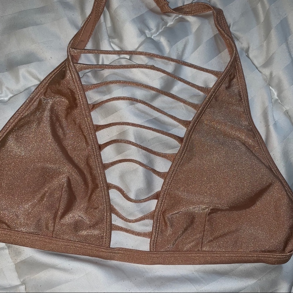 Nude bikini top